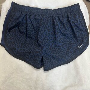 Nike Women's Athletic Shorts in Blue Animal Print